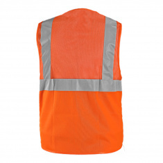 Reflexní výstražná vesta síťovaná EN ISO 20471:2013 - oranžová Reflexní výstražná vesta síťovaná EN ISO 20471:2013 - oranžová